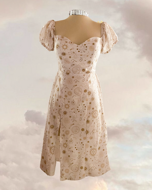 Vestido Hanny Cassiopeia Midi para dama, en seda studio f — Magnolia Morango