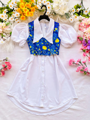 Vestido Bluson Doll Noche Estrellada para dama — Magnolia Morango