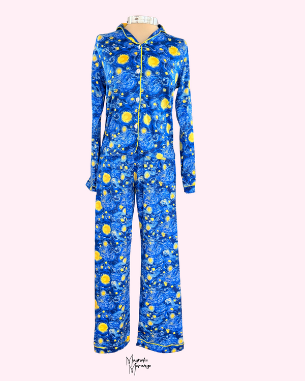 Pijama Noche Estrellada Manga larga y Pantalón