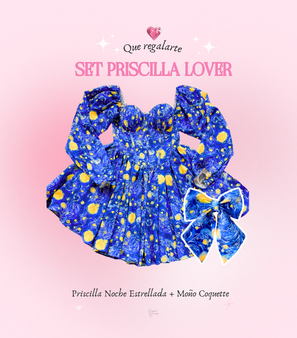 Christmas Set Priscilla Noche + Moño Coquette