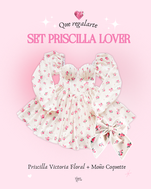 Set Priscilla Lover + Moño Coquette