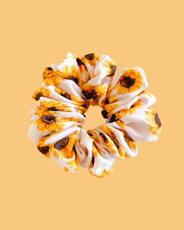 Scrunchie Magnolia Girasol Blanco