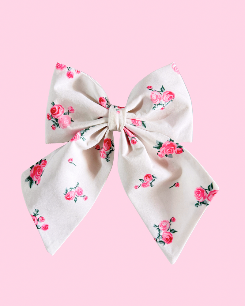 Moño de Flor Victoria Blanco