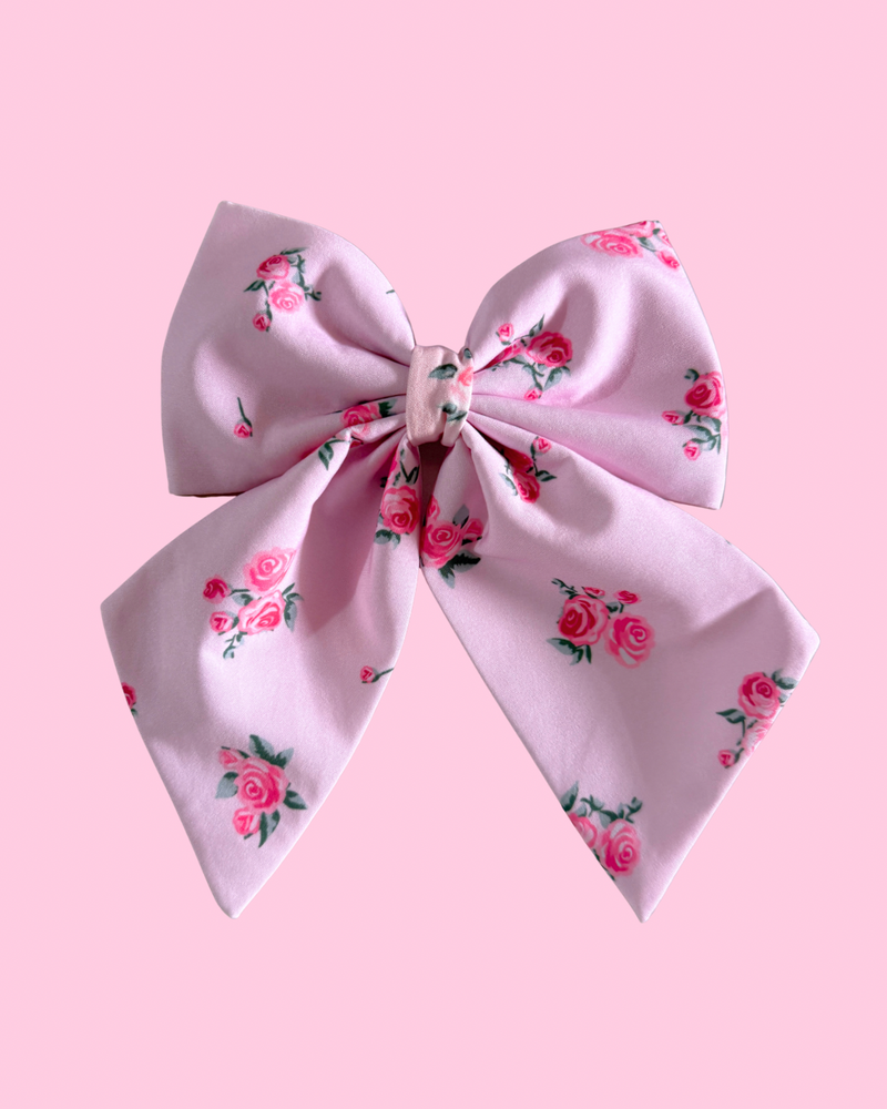 Moño de Flor Victoria Rosado