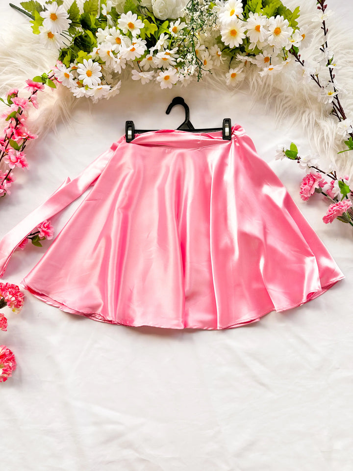 Falda Poppy Satin Rosa