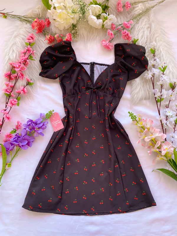 Vestido Lisa Cereza Negro I