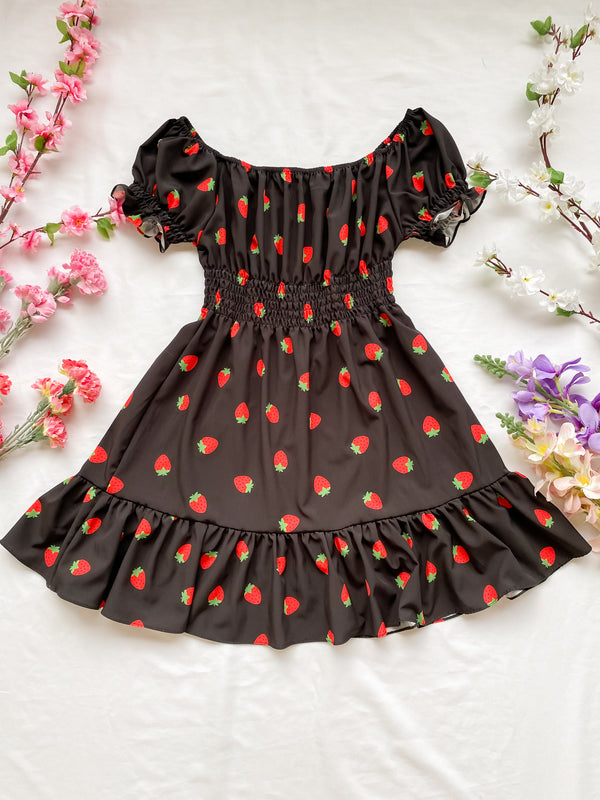 Vestido Polka Fresa Negro I