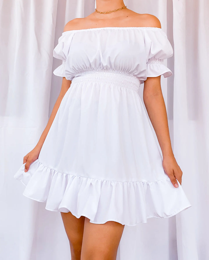 Vestido Polka Blanco