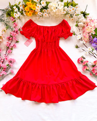 Vestido Polka Clasico Rojo