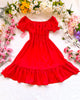 Vestido Polka Clasico Rojo