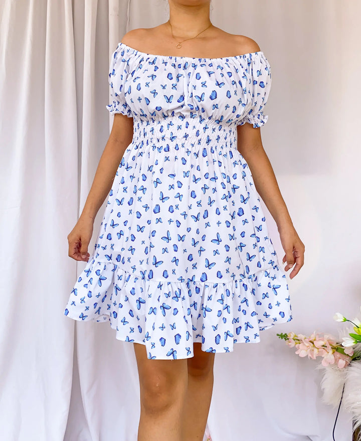 Vestido Polka Mariposa Azul