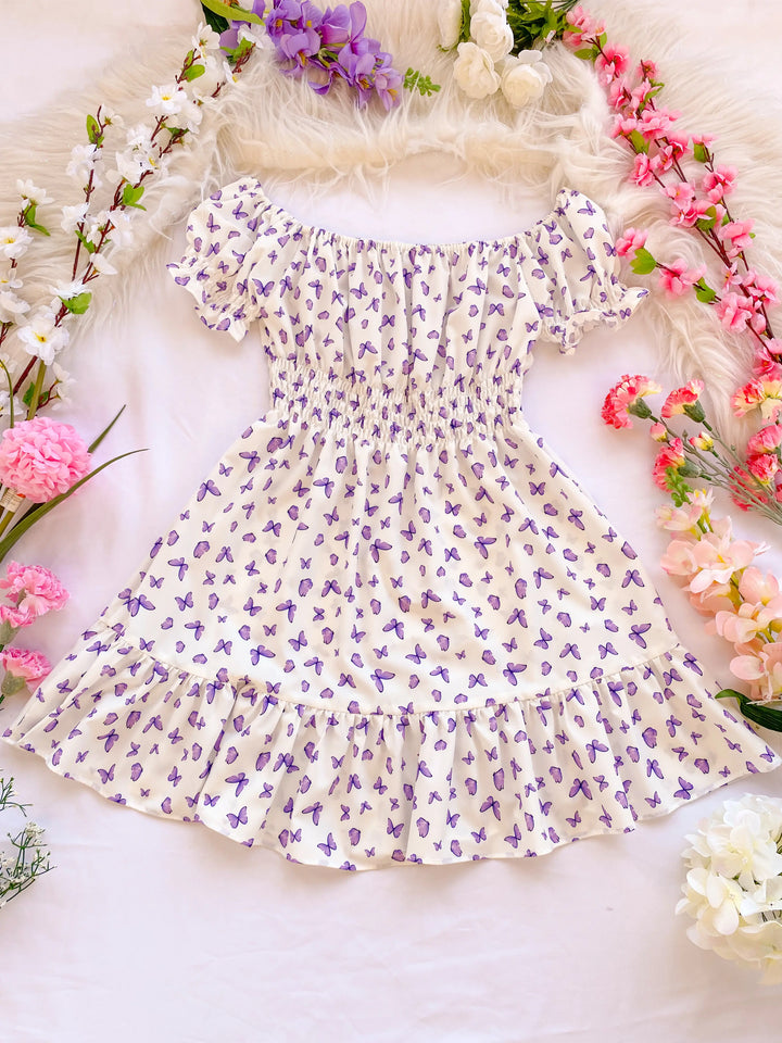 Vestido Polka Mariposa Lila