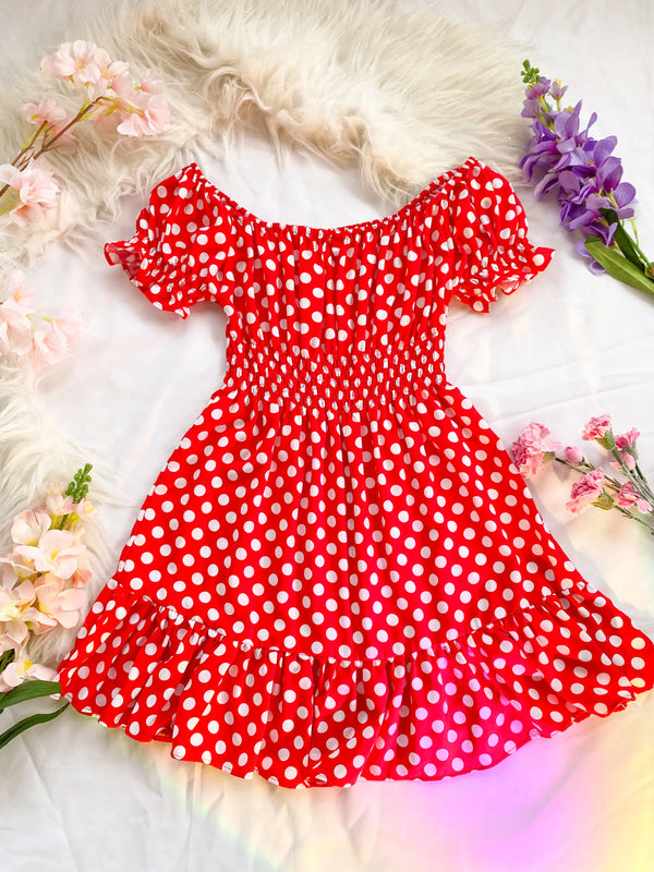 Vestido Polka Rojo Puntos