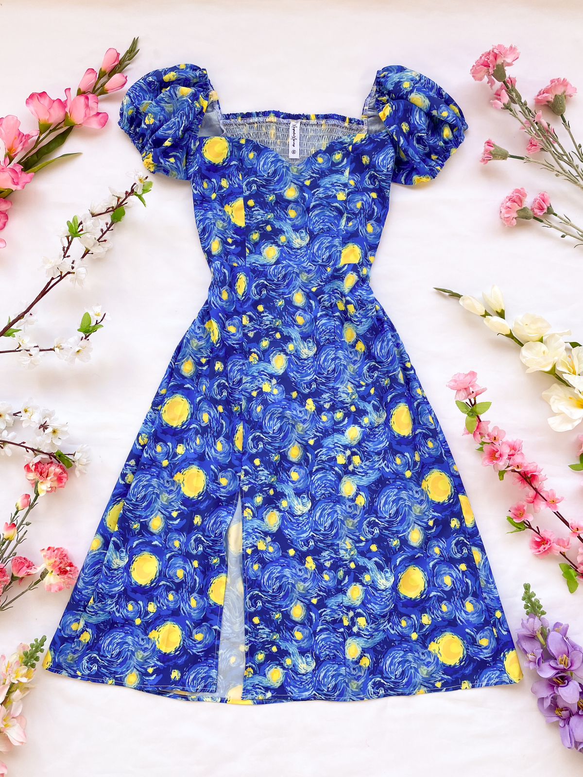 Vestido Hanny Midi Noche Estrellada para dama — Magnolia Morango