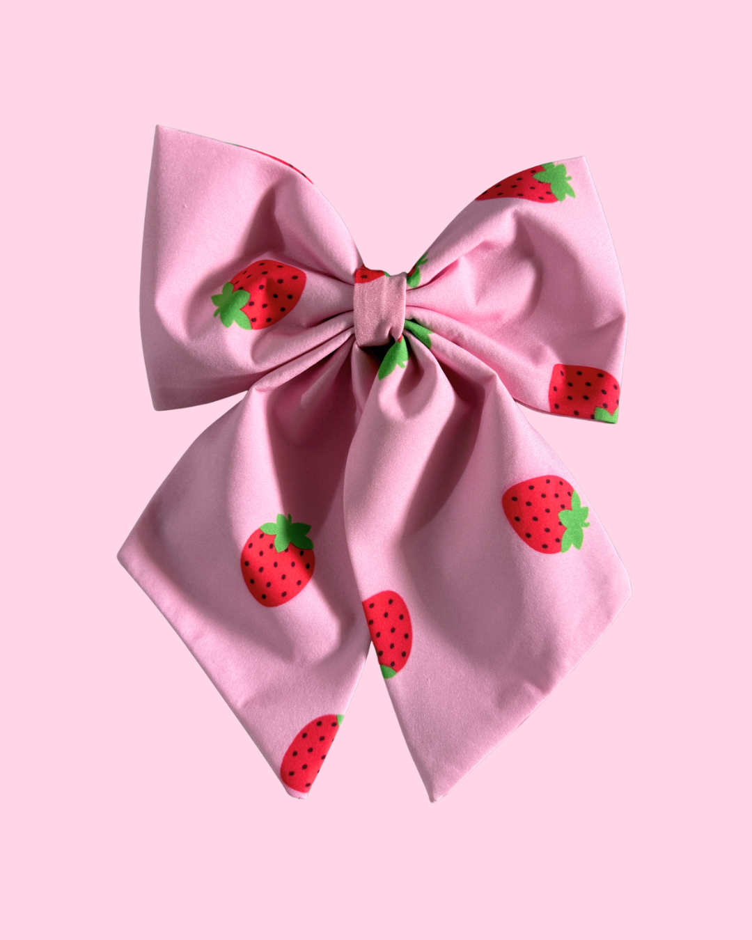 Moño de Fresas Rosado para dama — Magnolia Morango