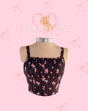 Top Victoria Black Estampado Floral