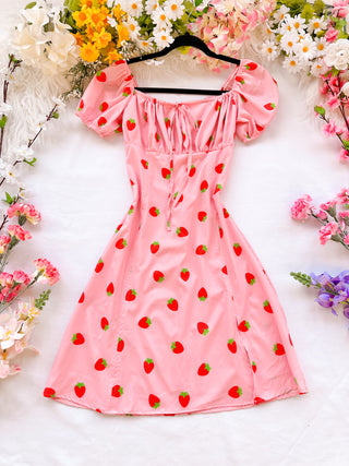 Vestido Magnolia Midi Fresa Rosa