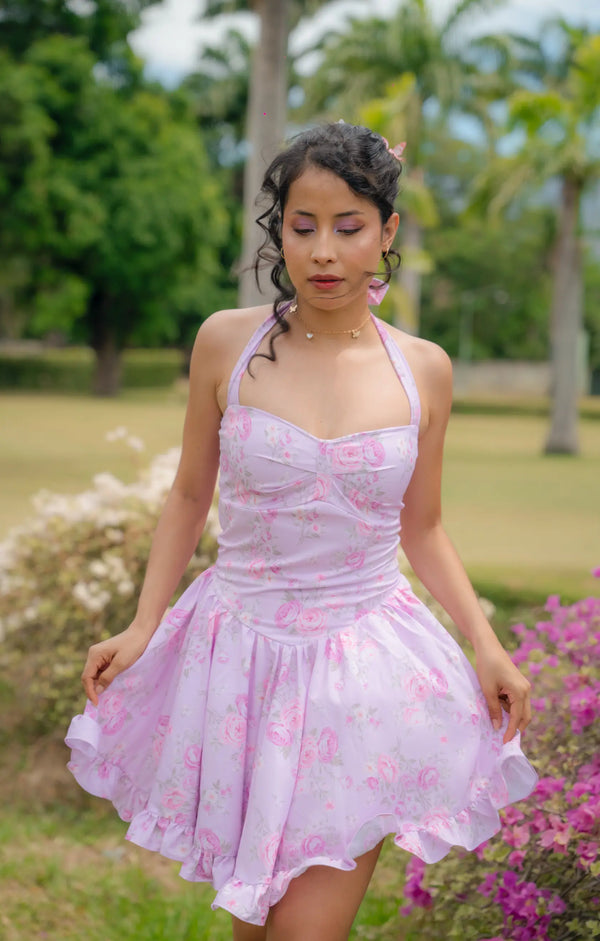 Vestido Giselle Jardin de Rosas Lila