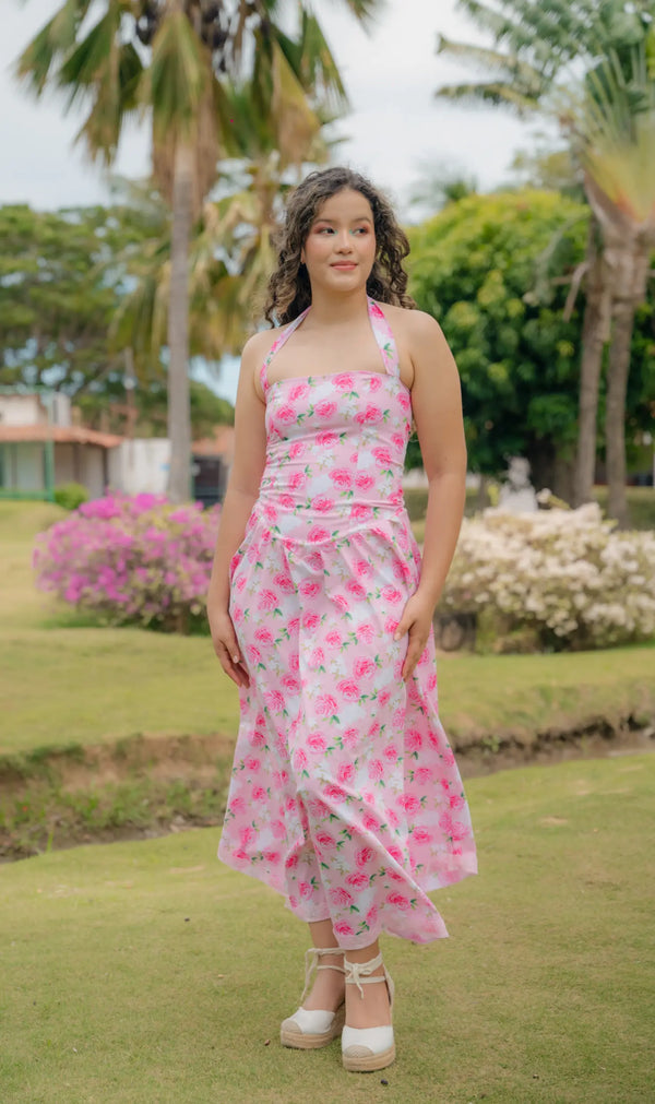 Vestido Julietta Maxi Rosales Rosa