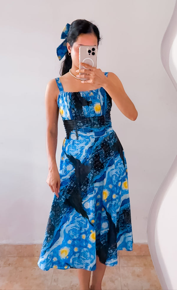 Vestido Midi Victoria Noche Estrellada 2.0