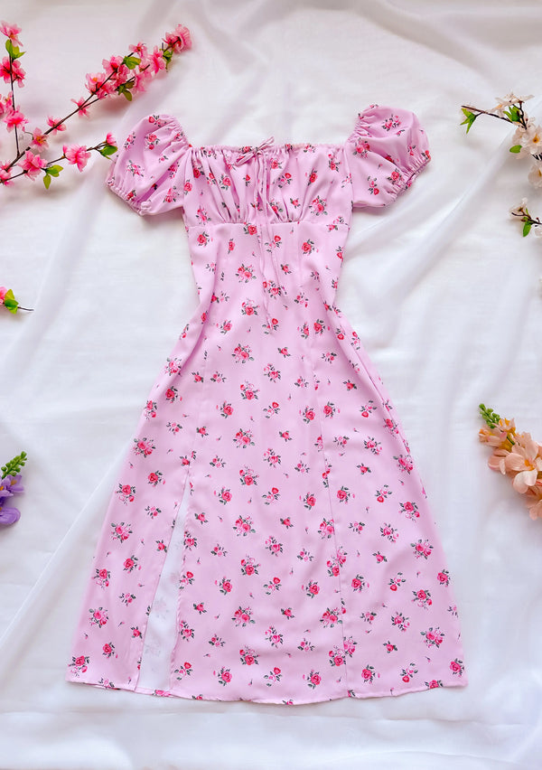 Vestido Magnolia Flor Victoria Rosado