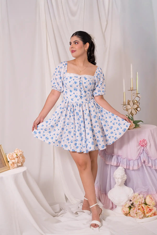 Vestido Serena Corto Mariposa Blue Pond